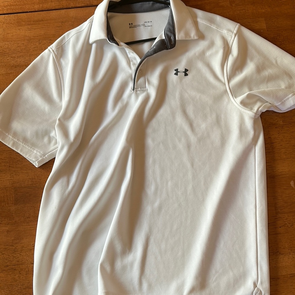 White under armour polo